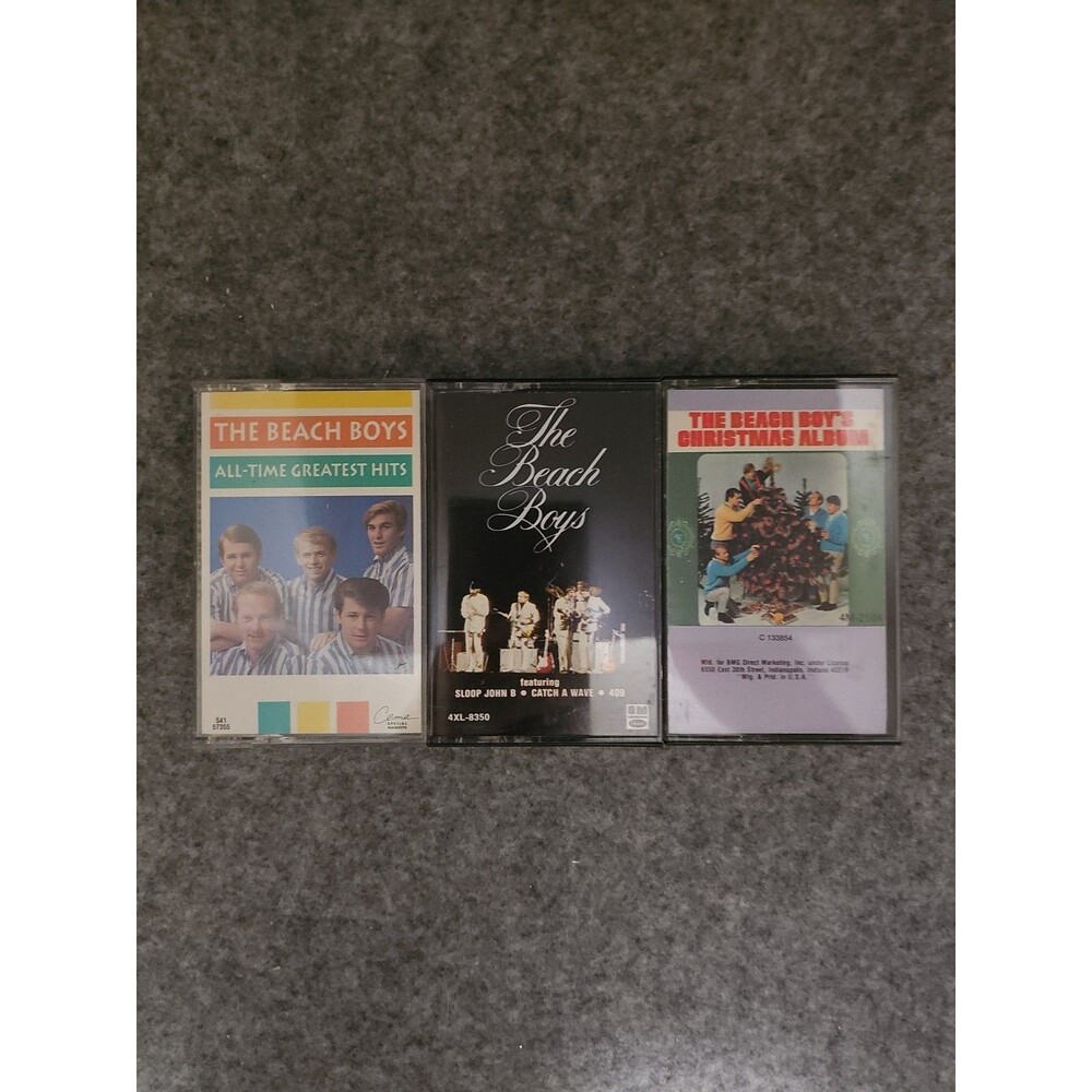 Beach Boys Cassette Tape Lot Of 3: Made In USA, Christmas, Greatest Hits.